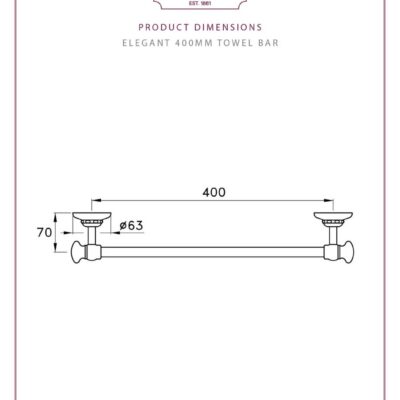 Thomas Crapper Elegant Towel Bar - Image 6