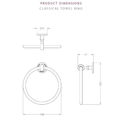 Thomas Crapper Classical Towel Ring - Image 4