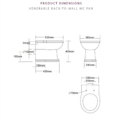 Thomas Crapper Venerable Back-To-Wall Toilet (Complete Set) - Image 7